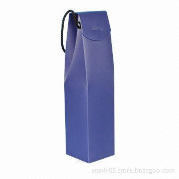Wine box, made of 0.6mm double-faced frosted blue PP